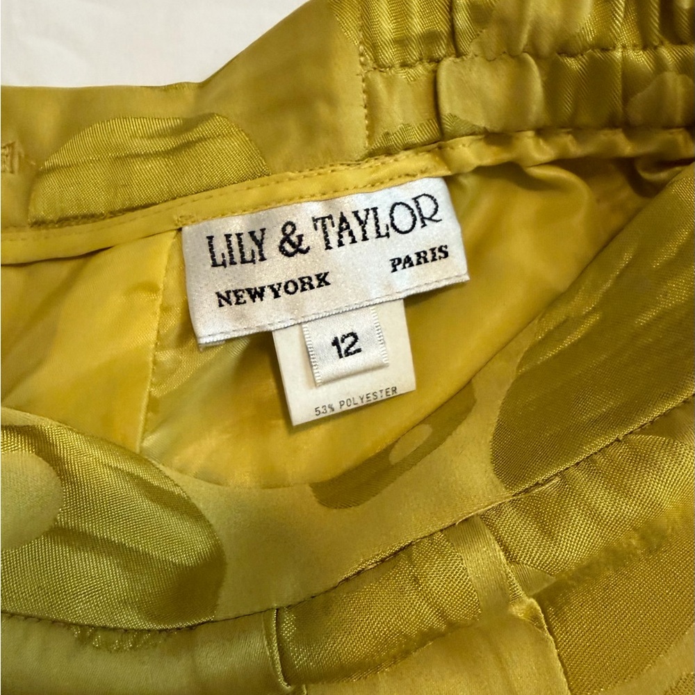 Lily & Taylor Vintage 3 Piece Suit Set Green Size 12 Jacket Skirt Tank Top - Picture 7 of 16